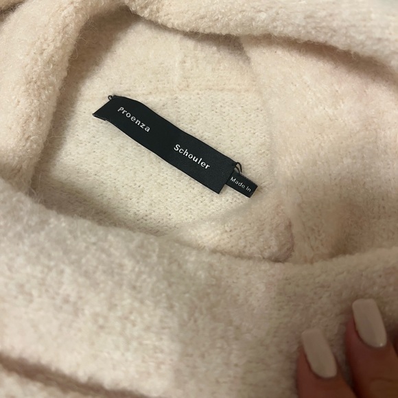 Proenza Schouler fold over textured Merino Wool/Alpaca blend sweater. - Picture 8 of 12